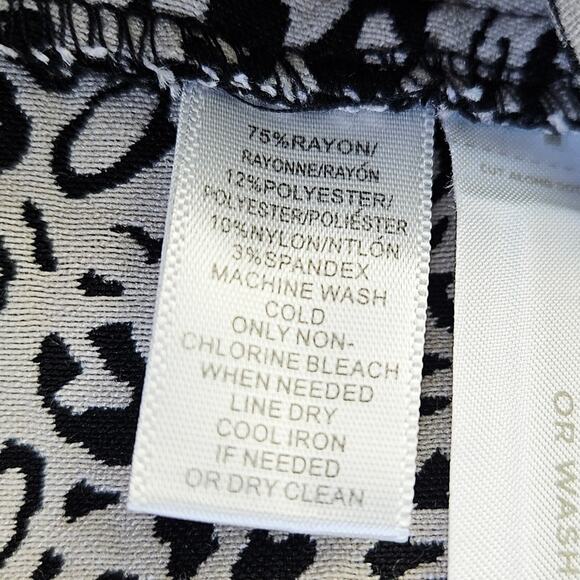 LOFT Sleeveless Ruffle Hem Leopard Dress Size 10 Fit & Flare Chic Neutral Classy - Picture 9 of 11